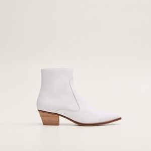Mango white western boot